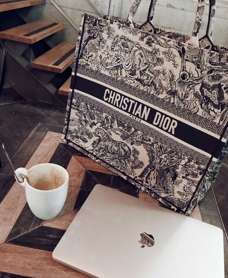dior迪奥2019cruise野生动物刺绣tote bag 野生丛林购物袋