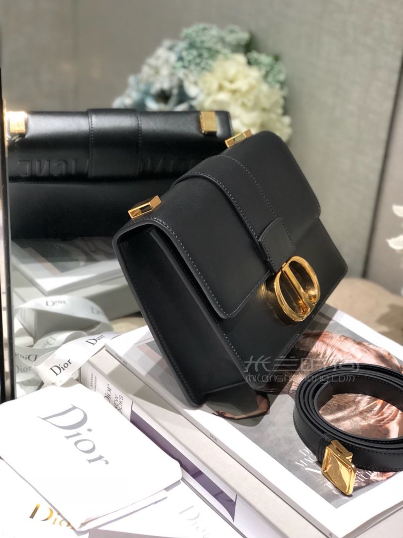 迪奥女士新款蒙田包30montaigne黑色dior女士单肩包