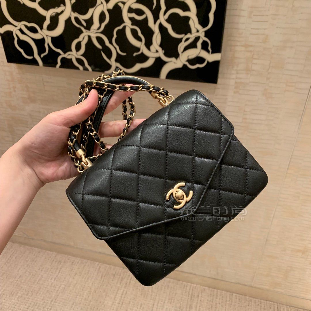Chanel香奈儿小号手提风琴包单肩三层手提包黑色 米兰时尚包包网 Chanel香奈儿小号手提风琴包单肩三层手提包黑色 米兰时尚包包网