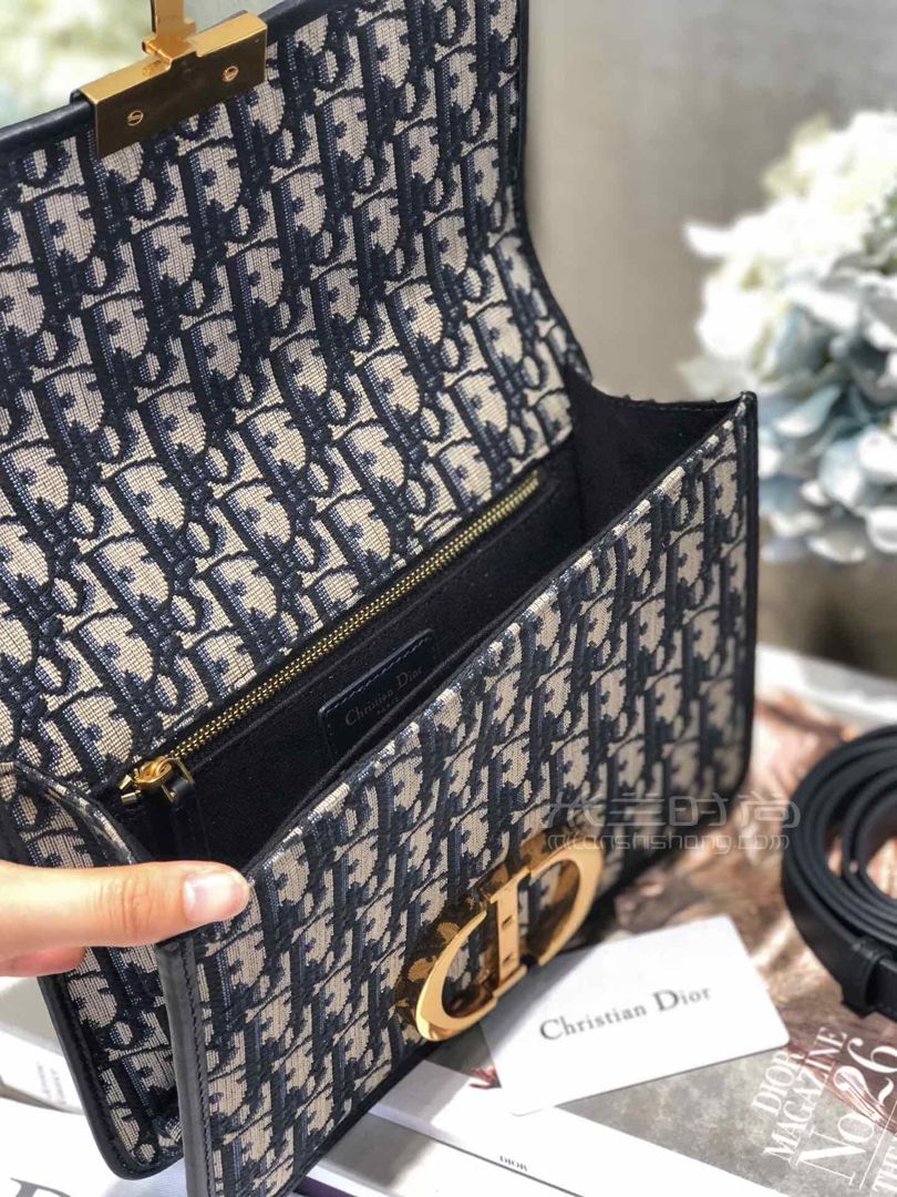 dior老花蒙田包30 montaigne 迪奥老花蒙田包实拍细节图片