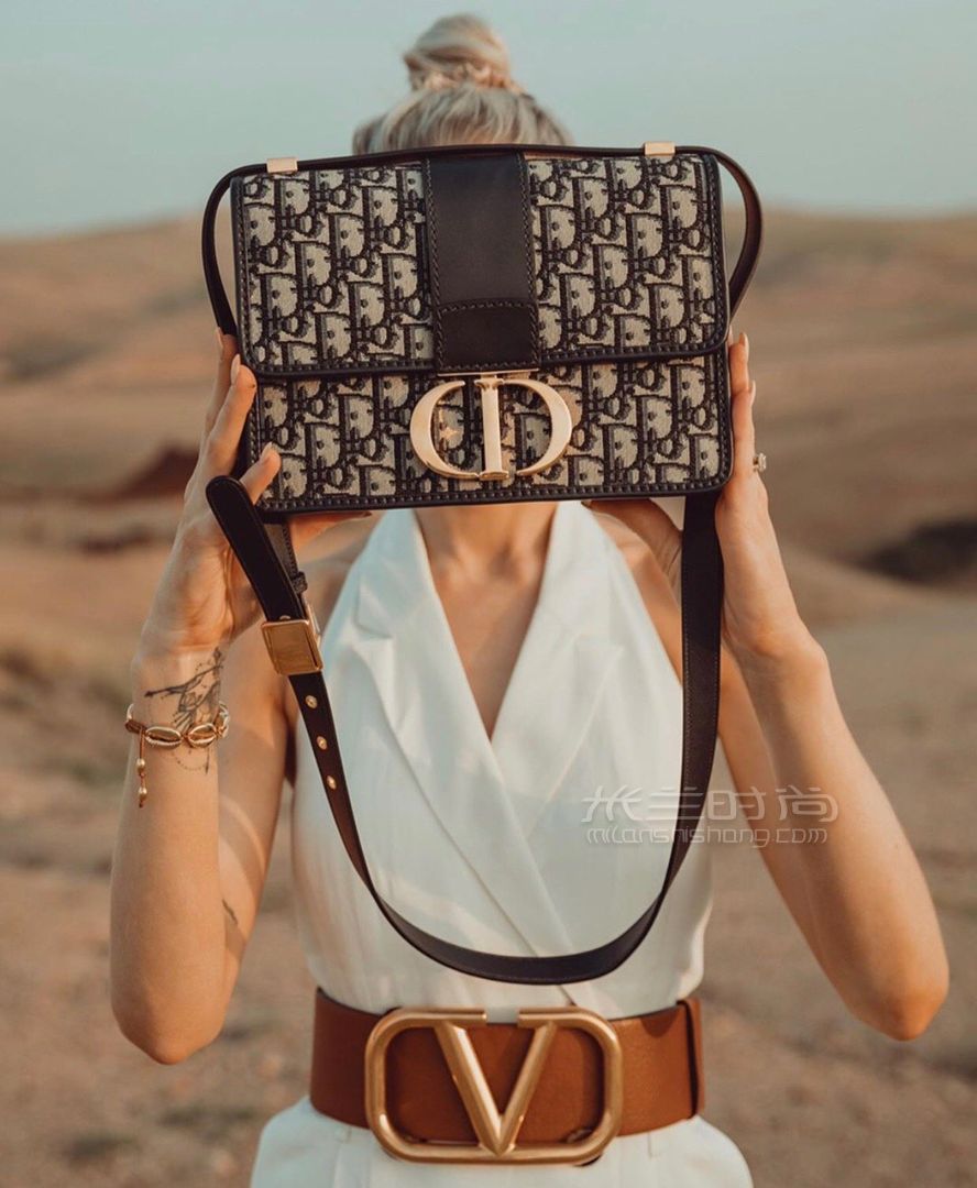 dior老花蒙田包30 montaigne 迪奥老花蒙田包实拍细节图片