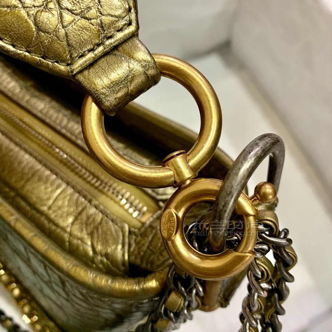 chanel香奈儿2019限定流浪包金色鳄鱼纹牛皮新款gabrielle单肩斜挎