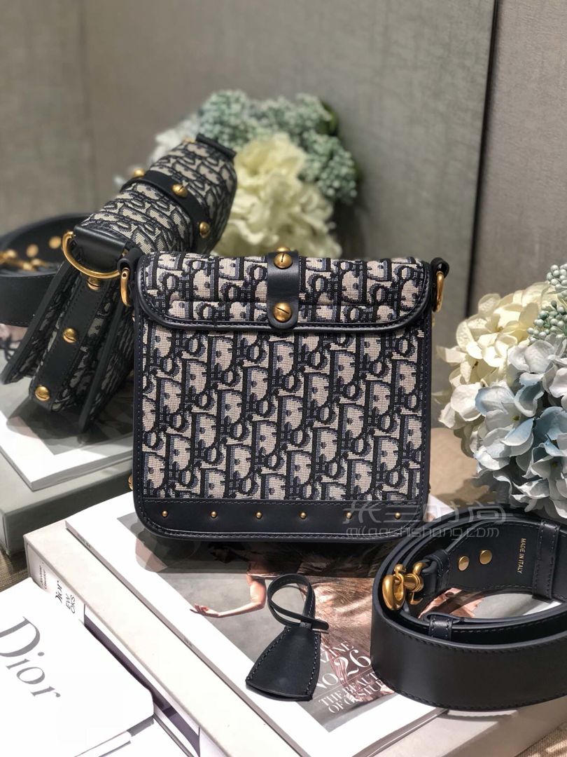 dior迪奥addict bag oblique老花邮差包斜背包 女款小号单肩包