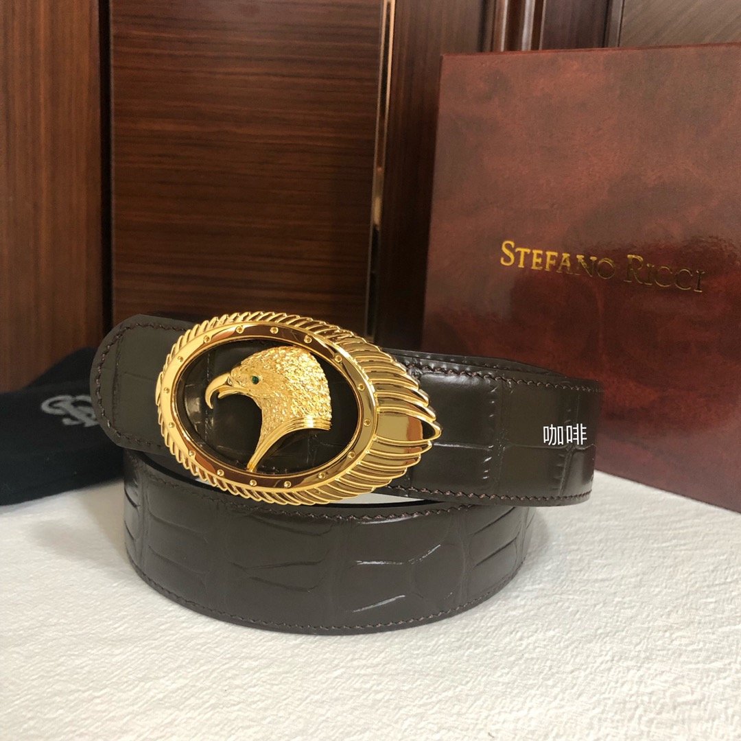 03528stefanoricci史蒂芬劳尼治专柜款版型精钢鹰头羽毛挂扣38mmmm头
