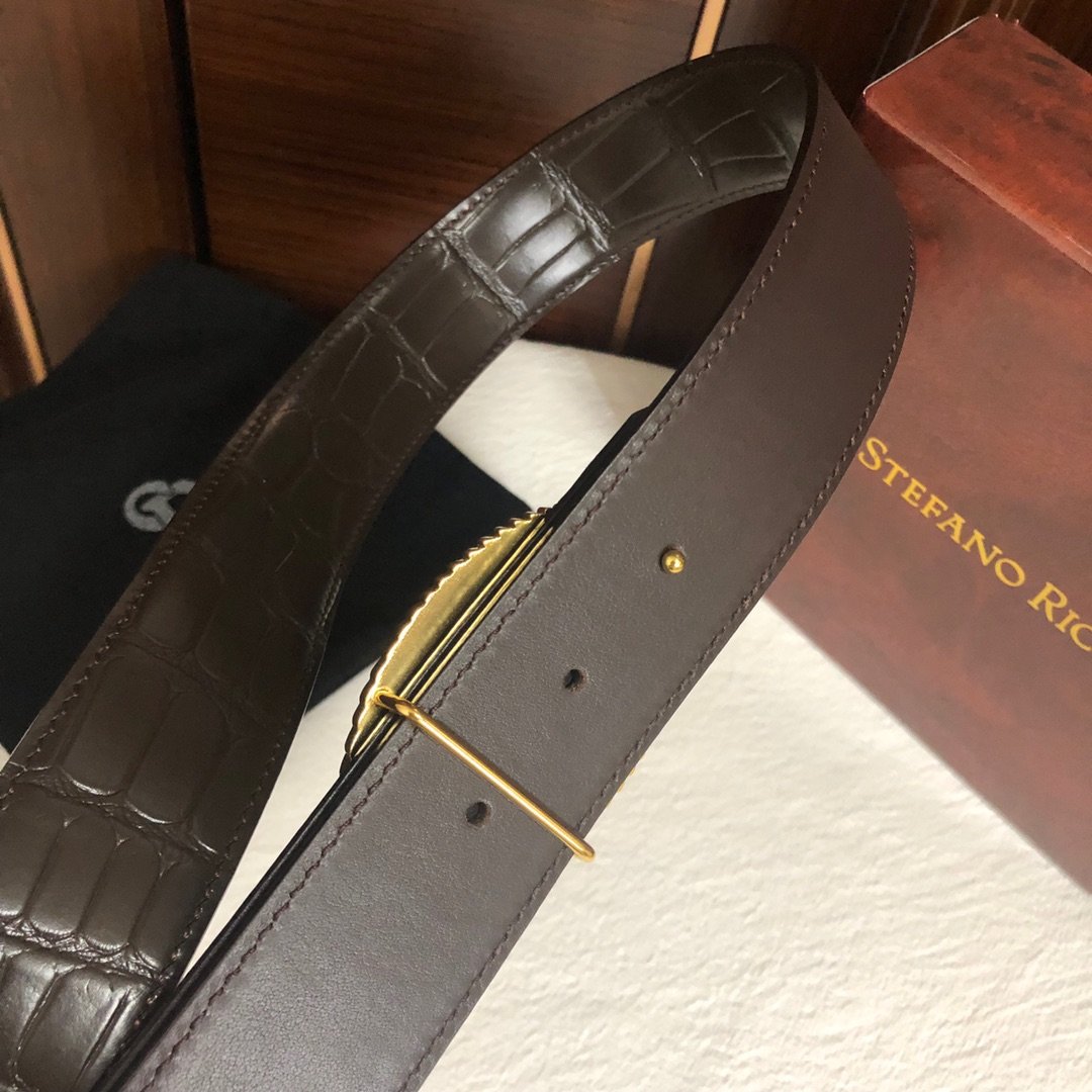 03528stefanoricci史蒂芬劳尼治专柜款版型精钢鹰头羽毛挂扣38mmmm头