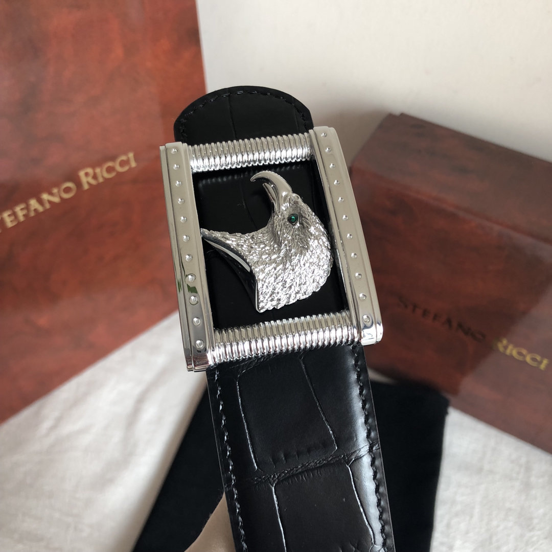 02317stefanoricci史蒂芬劳尼治专柜款精钢鹰头金属挂扣38mm细节处理