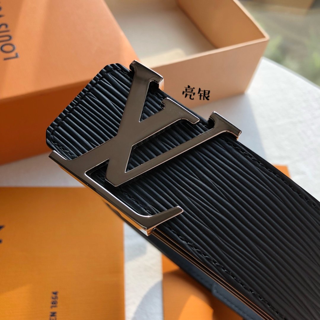 01174_原单品质lvinitiales 40mm黑色水波纹腰带编号m9229