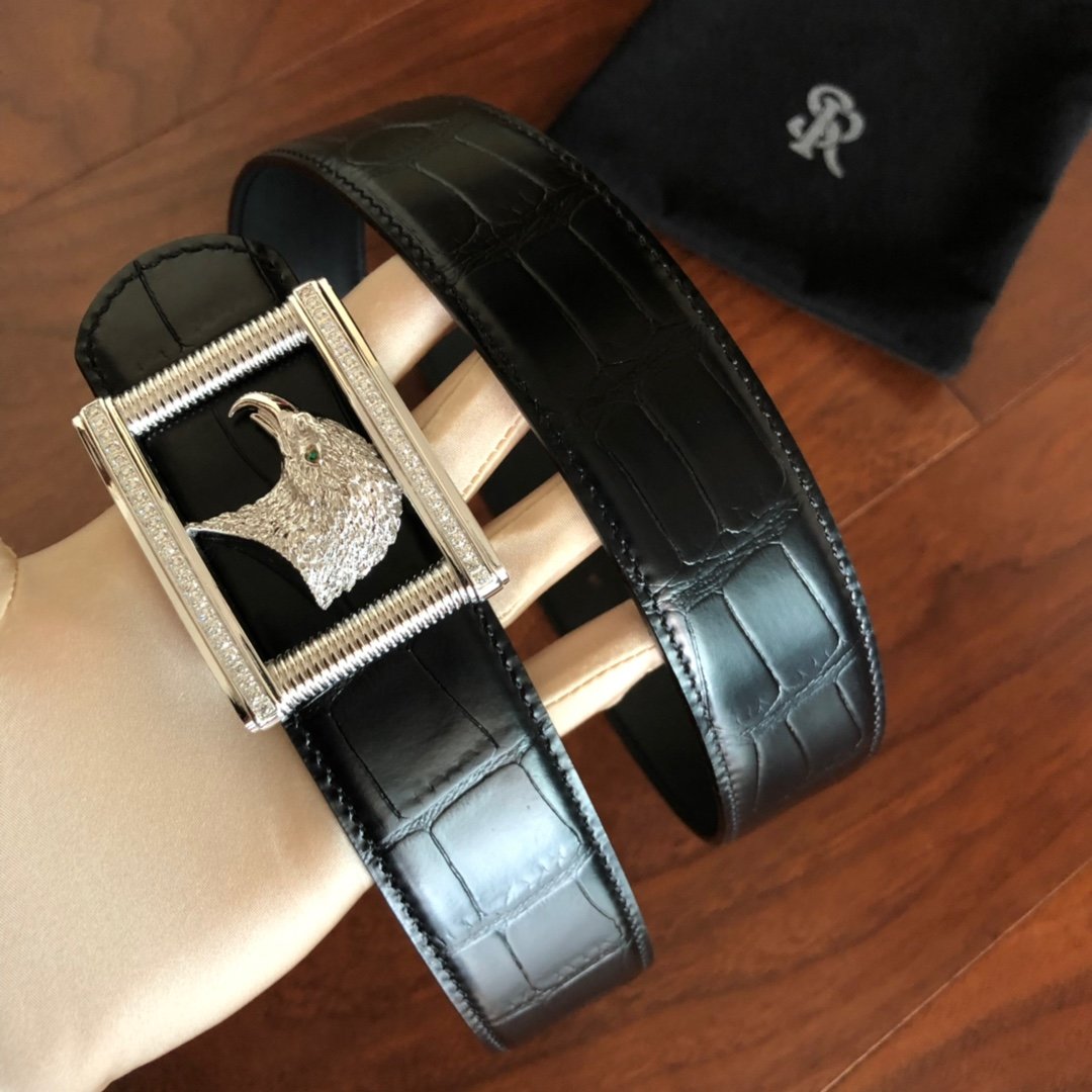 02743_stefano ricci史蒂芬劳尼治专柜款标志性精钢鹰头方形镶嵌钻挂