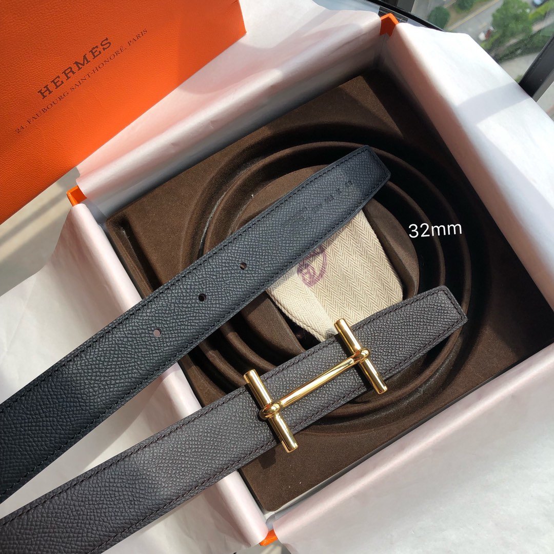 01188hermes新款hdancre皮带扣u0026双面皮腰带32毫米