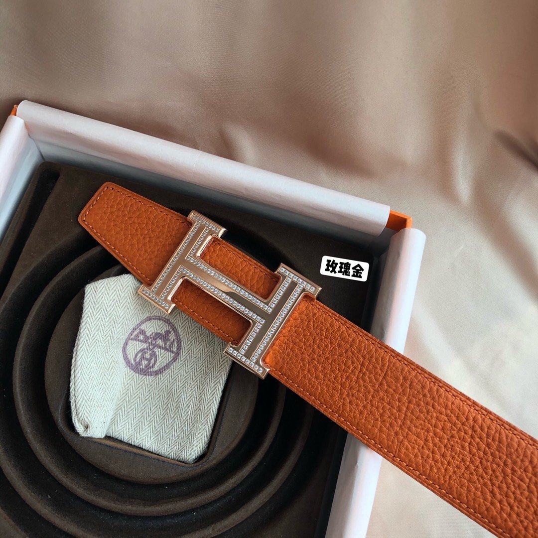 00273hermes爱马仕男士双面皮腰带38mm采用专柜最新底皮皮质搭配精钢
