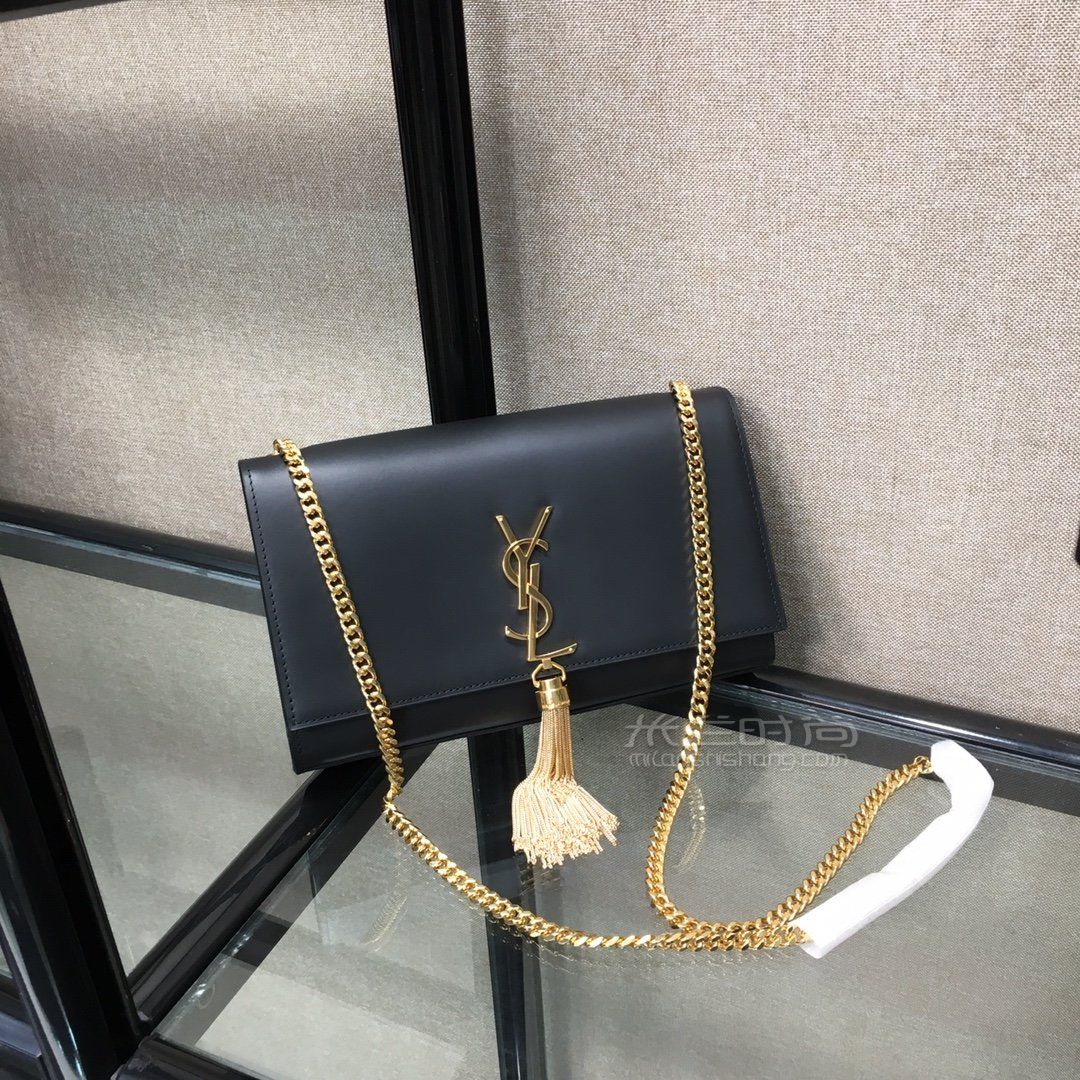 Ysl圣罗兰saint Laurent 链条流苏挎包专柜新皮纹焕然一新 愉快 皮质摸过会 米兰时尚包包网
