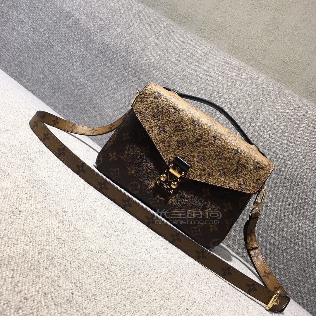 lv经典邮差包路易威登经典metis拼皮女包老花