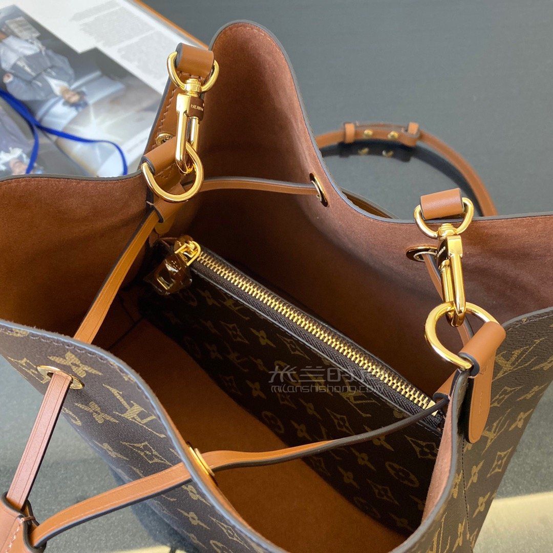 【lv经典水桶包】路易威登neonoe m44887焦糖色老花