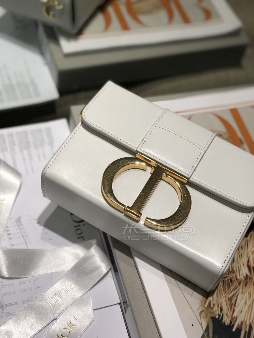 【迪奥迷你蒙田盒子包】dior 30 montaigne mini box 纯白色牛皮