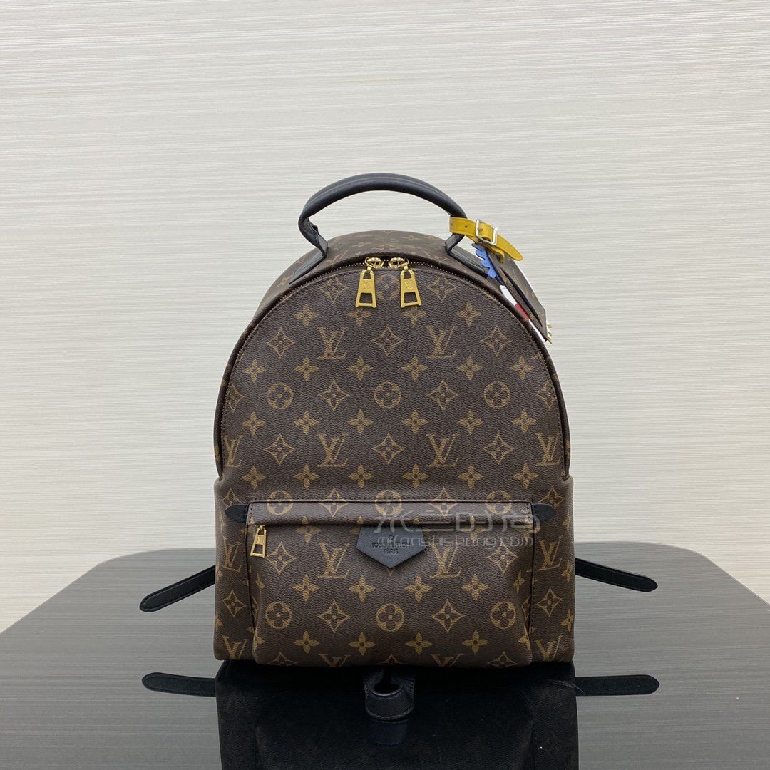 【lv经典老花双肩包】路易威登老花monogram backpack中号双肩背包m4