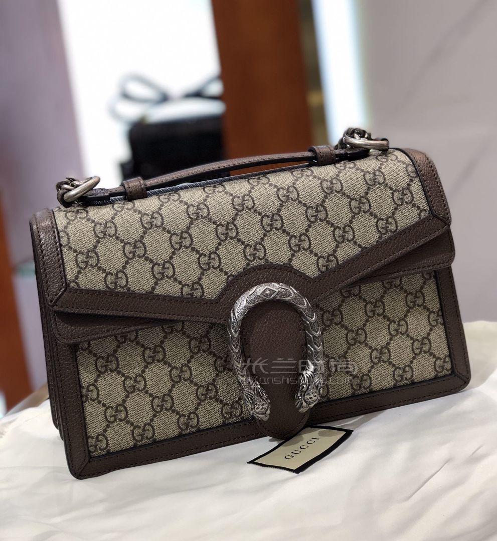 gucci古驰dionysus系列gg手提包 新款酒神上身图-尺寸_米兰时尚包包网