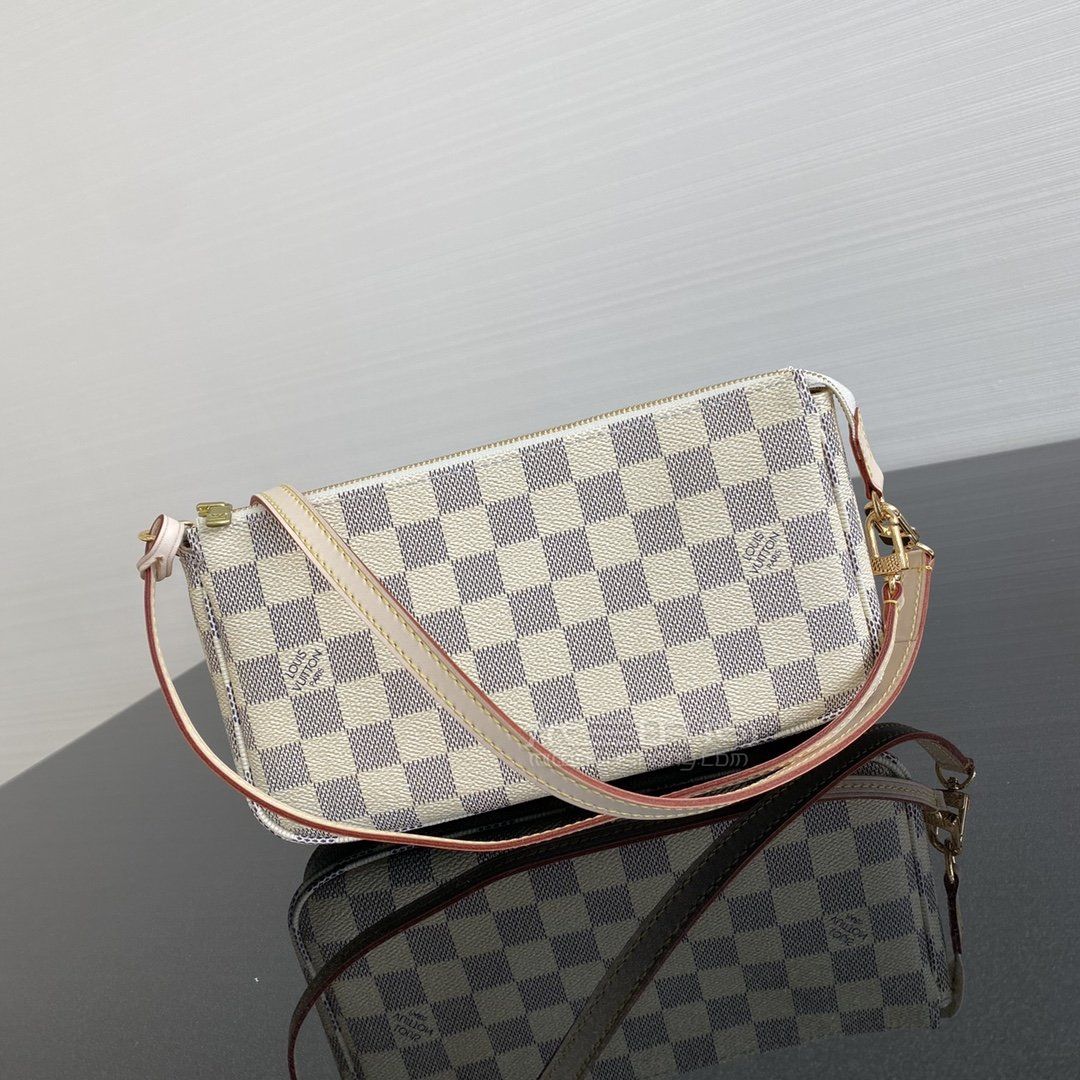 lv白格麻将包路易威登经典款白棋盘格老花大麻将包n41207图片真假价格