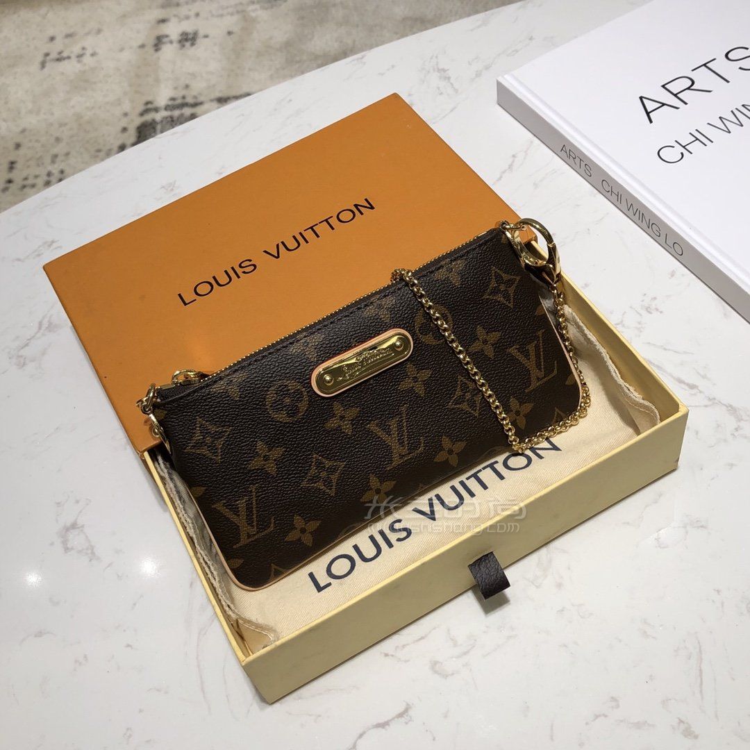 lv中古链条包lv路易威登老花eva链条手提腋下斜挎法棍包图片价格