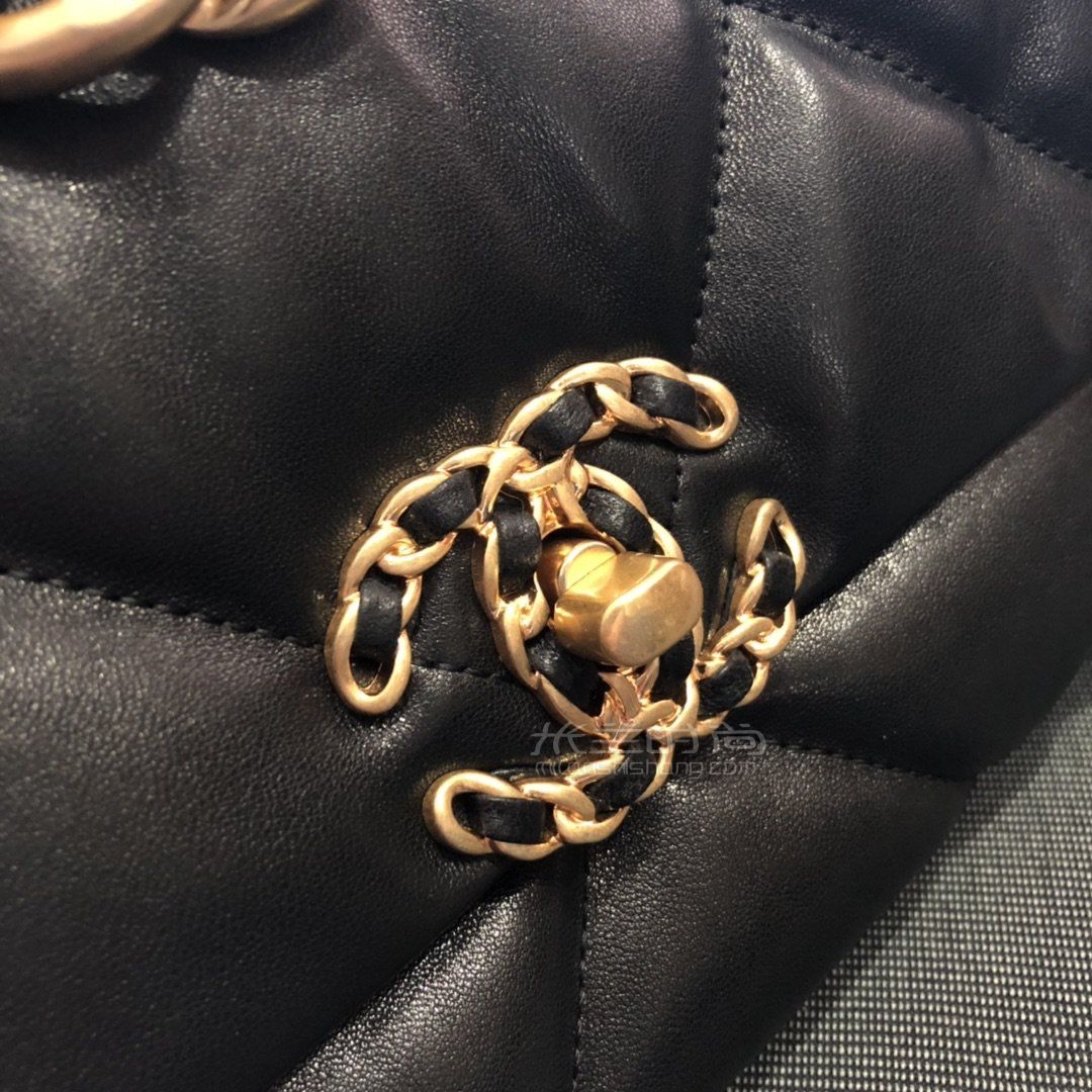 香奈儿19包chanel19bag黑色斜挎女包中号30cm原厂进口皮