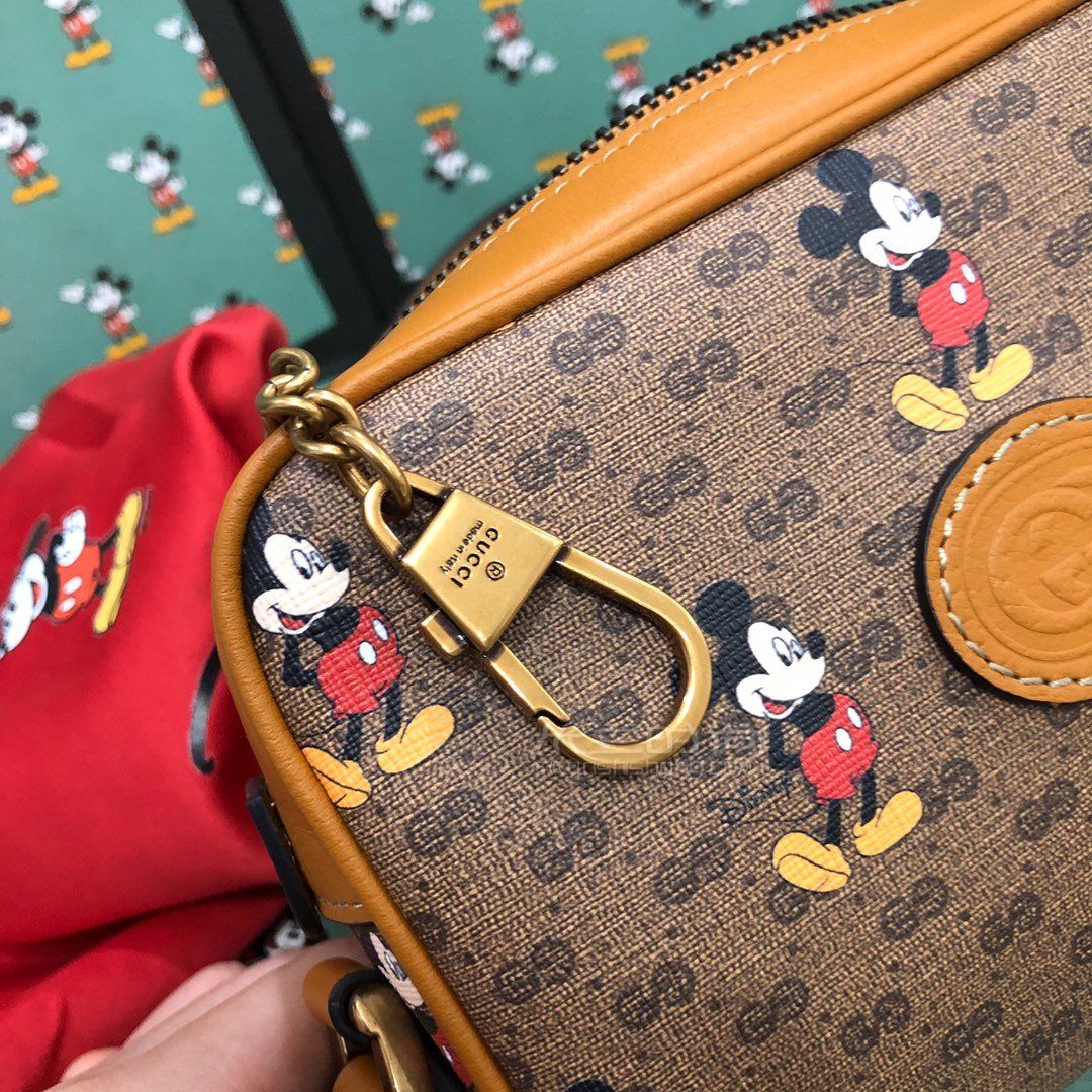 disneyxguccidisney古驰女士单肩包迪士尼合作款米奇相机包斜挎包