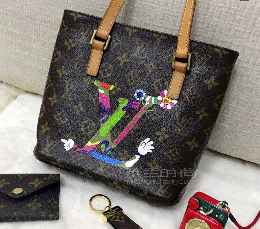 lv村上隆联名彩绘手提包限量款涂鸦m51172价格尺寸上身图