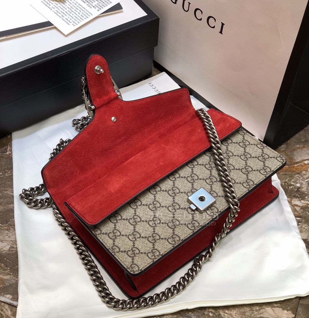 系列gg小号酒神肩背包499623银扣模特上身图-图片_米兰时尚包包网