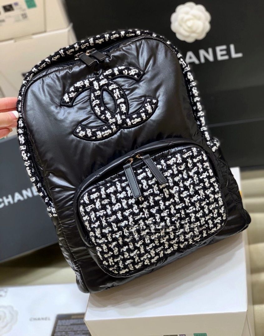 【香奈儿双肩包】chanel 2020秋冬限量款双肩包 羽绒服背包