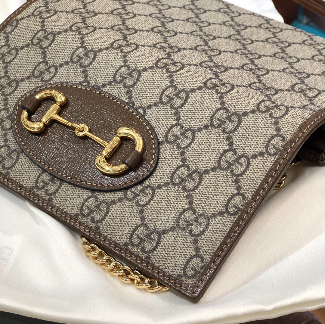 gucci古奇女士马衔扣1955系列手拿包单肩斜挎链条包621888图片-价格