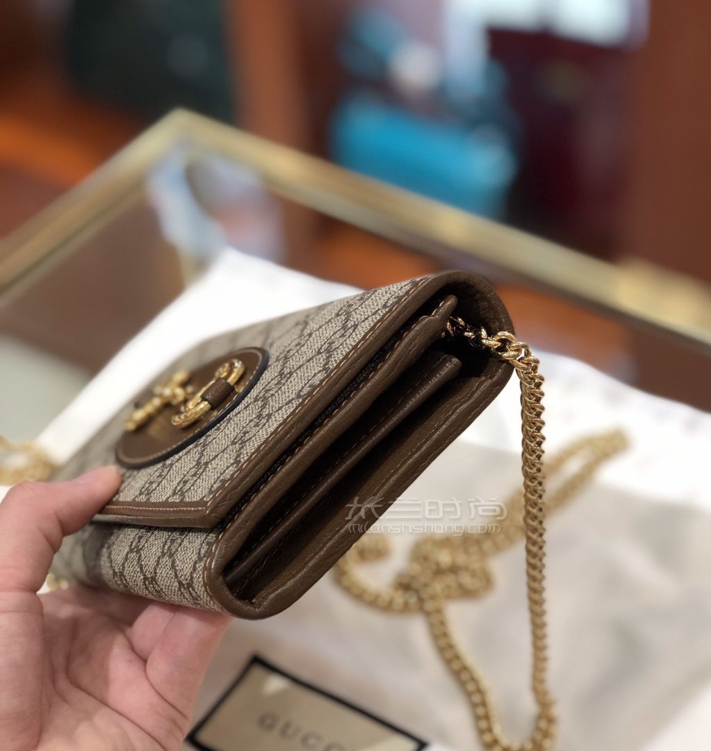 gucci古奇女士马衔扣1955系列手拿包单肩斜挎链条包621888图片-价格