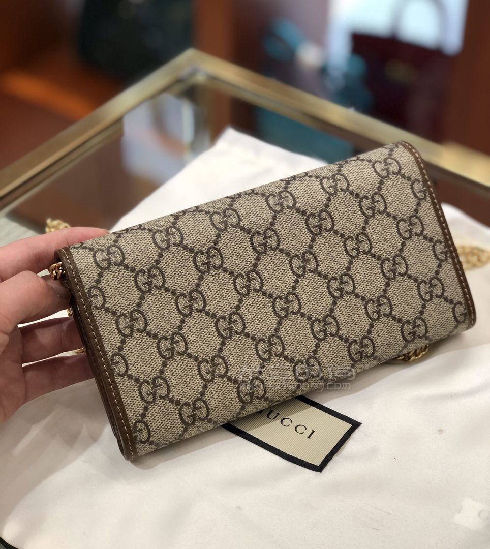 gucci古奇女士马衔扣1955系列手拿包单肩斜挎链条包621888图片-价格