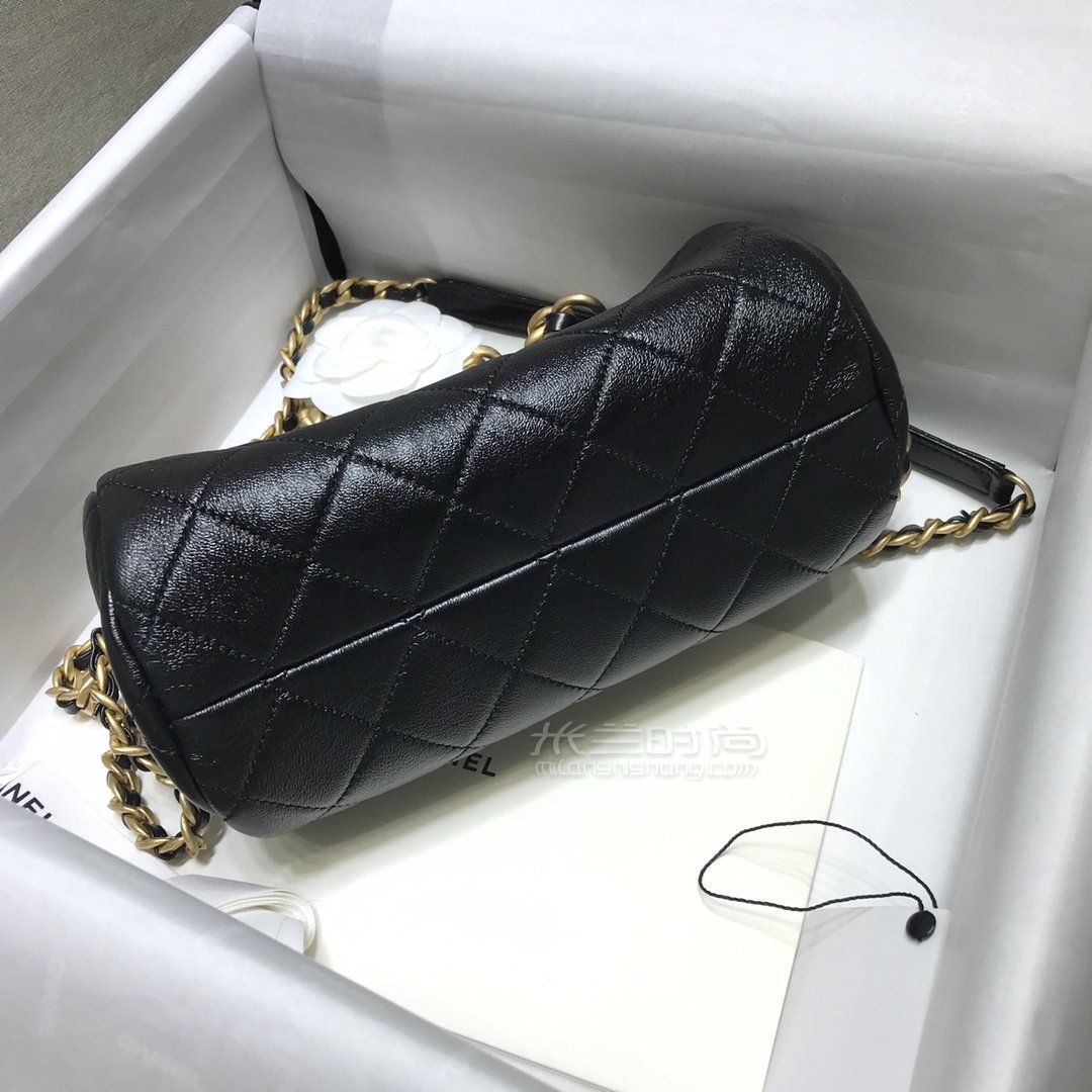 【香奈儿圆筒包】chanel 20新款保龄球包 圆筒手提斜跨包 黑色小号