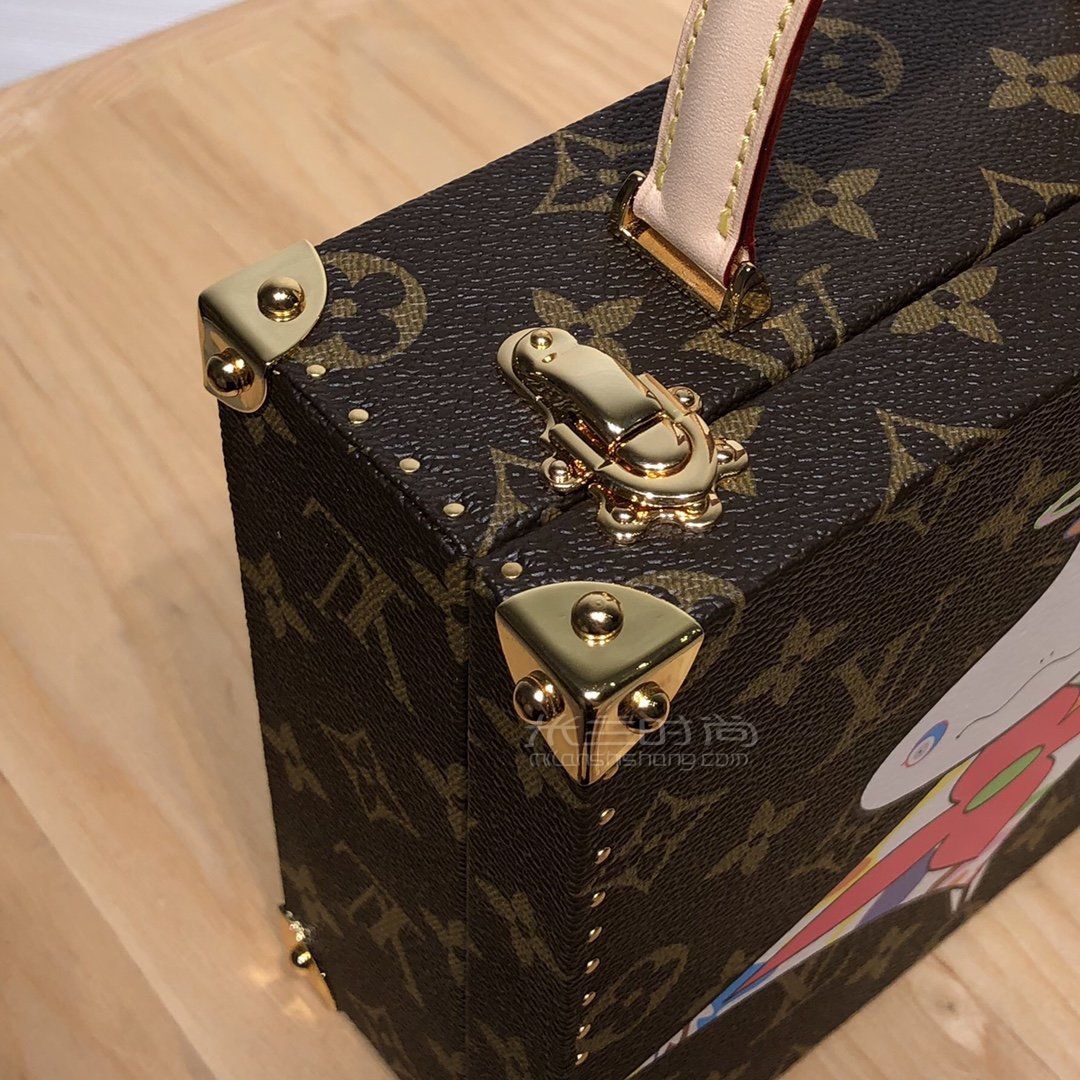 lv村上隆彩绘系列路易威登限量花人熊猫珠宝箱盒子图片真假价格