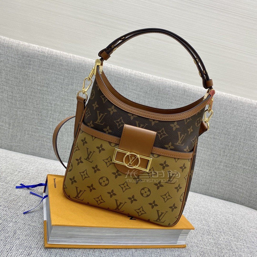 【lv达芙妮腋下包】路易威登2020新款女包老花hobo dauphine手提单肩