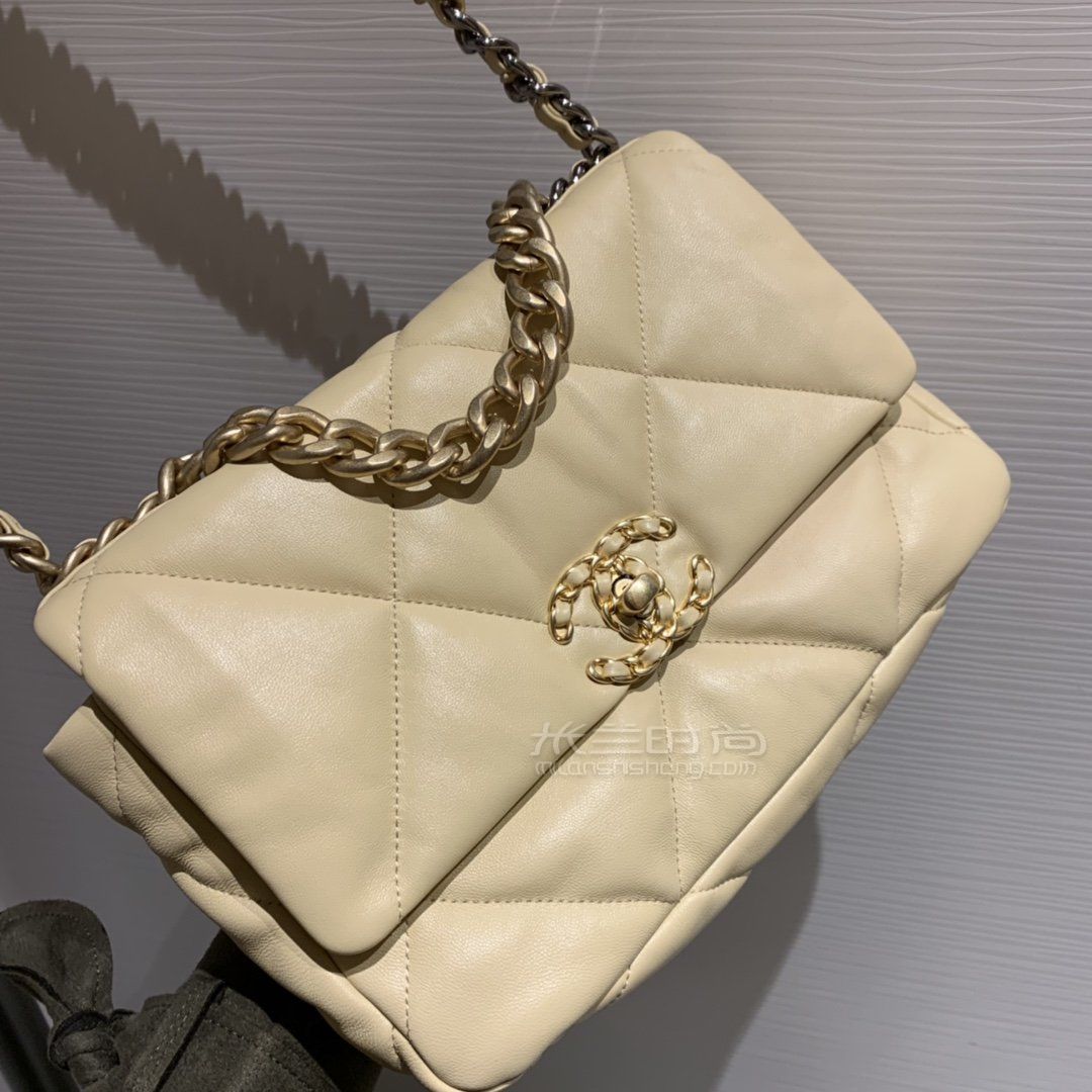 【香奈儿19包】chanel 19bag手袋小号26cm 裸米杏