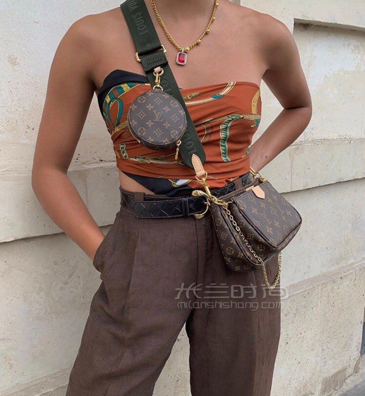 lv五合一麻将包路易威登multi老花麻将包单肩