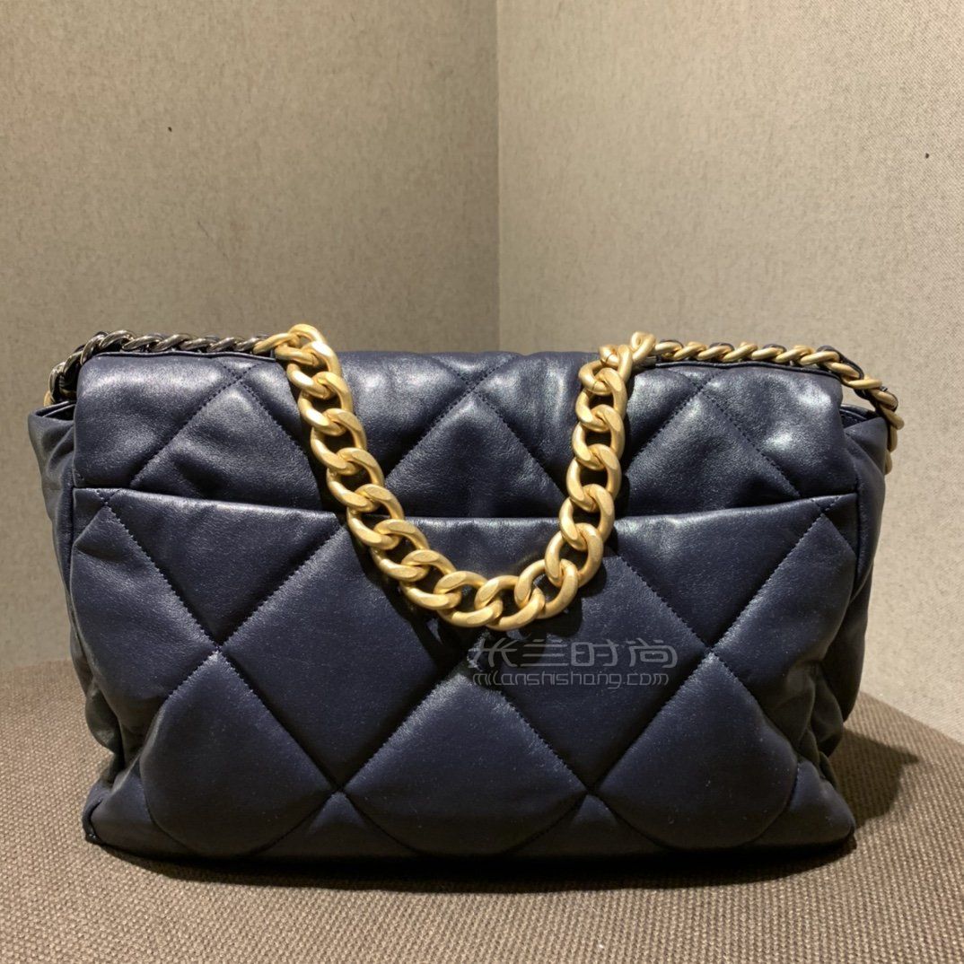 【香奈儿19包】chanel 19bag手袋深海蓝36cm 原厂皮 随意进出专柜