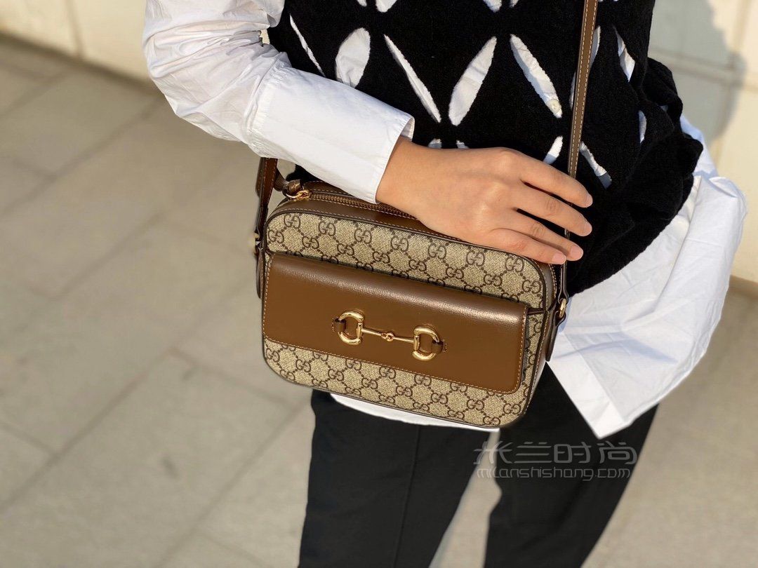 【gucci相机包】1955马衔扣相机包 古驰645454焦糖色单肩斜背包