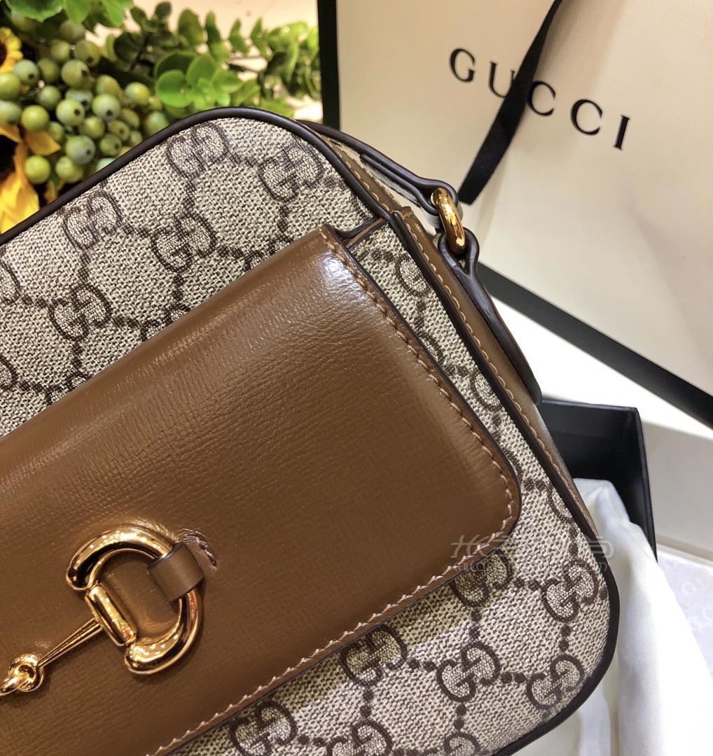 【gucci相机包】1955马衔扣相机包 古驰645454焦糖色单肩斜背包