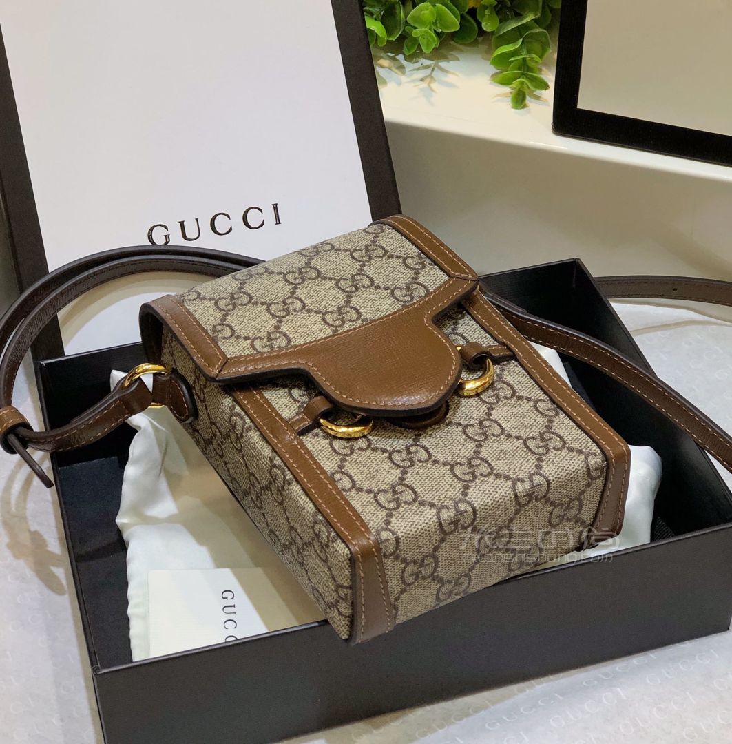 gucci手机包1955手机包古驰625615马衔扣单肩斜跨手机包