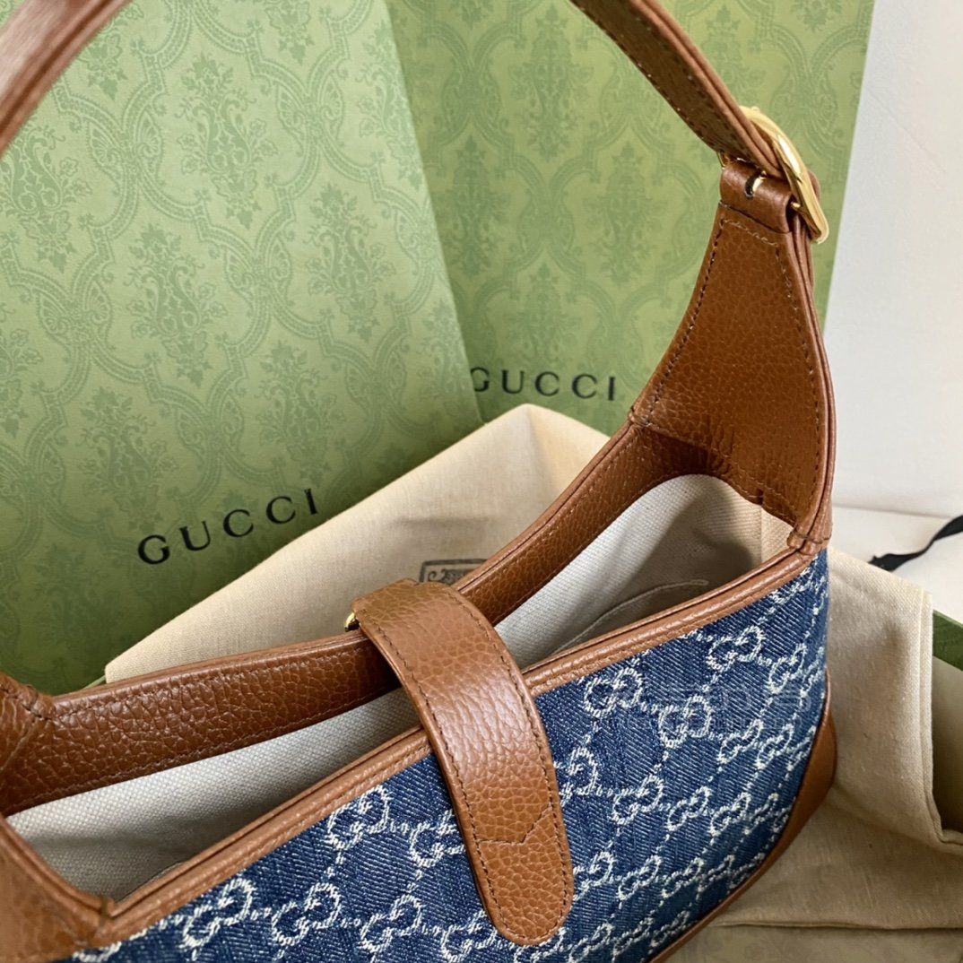 【gucci牛仔腋下包】 gg jackie牛仔小号28cm细节图-图片-多少钱