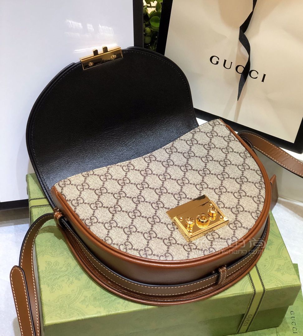 gucci锁扣包新月型肩背包古驰644524最新马鞍包经典款