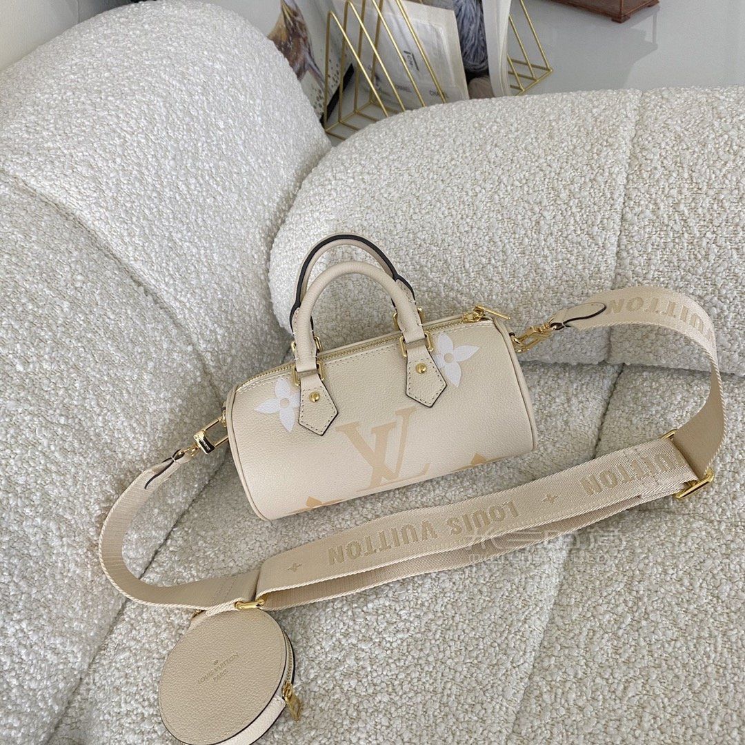 【lv圆筒包】papillon bb圆筒包 手提包m45708 2021新款女士二合一_2