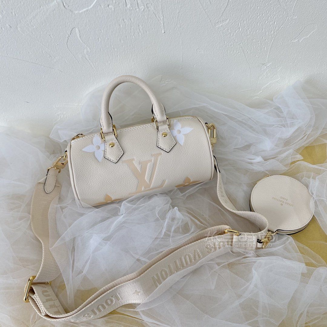 【lv圆筒包】papillon bb圆筒包 手提包m45708 2021新款女士二合一_1