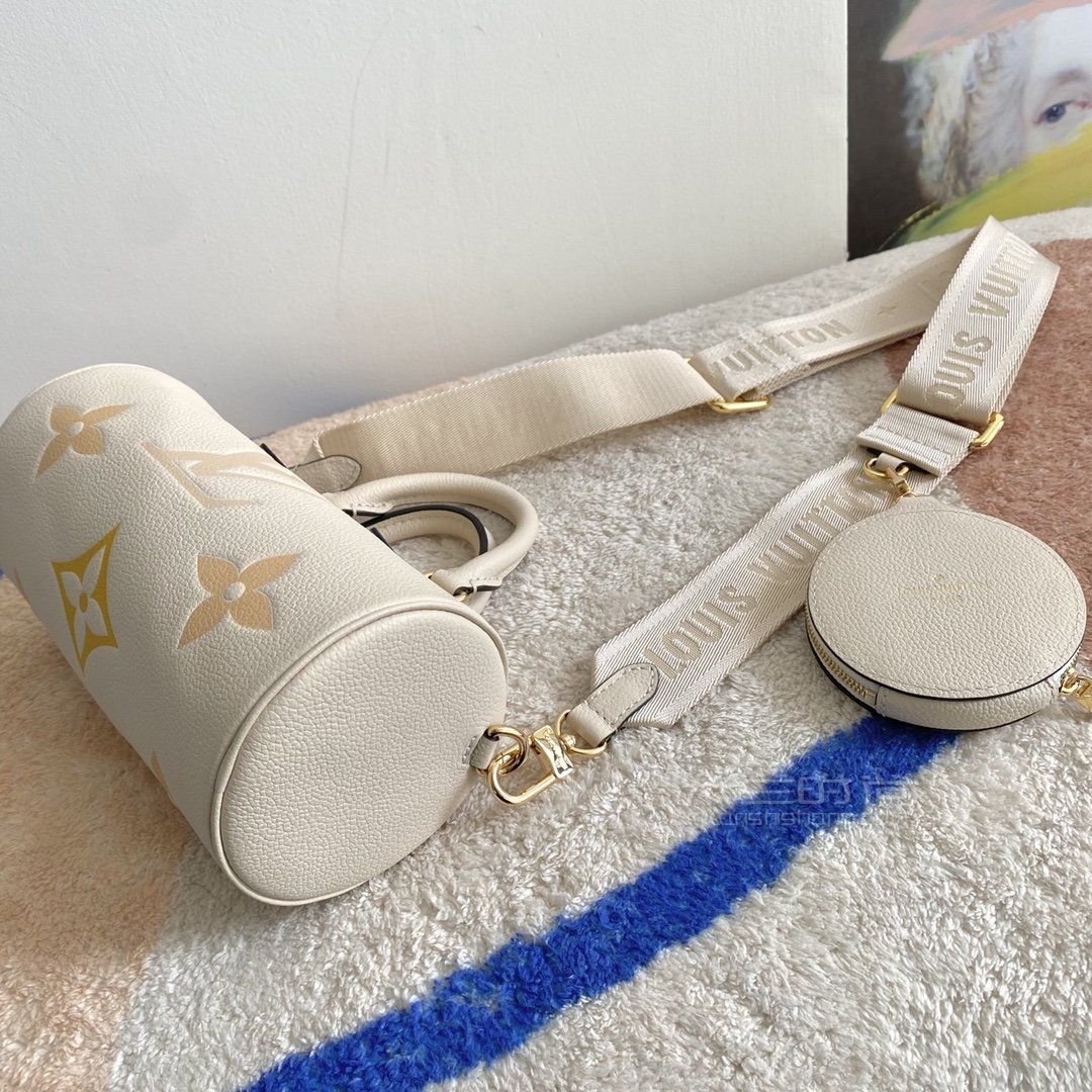 【lv圆筒包】papillon bb圆筒包 手提包m45708 2021新款女士二合一_6