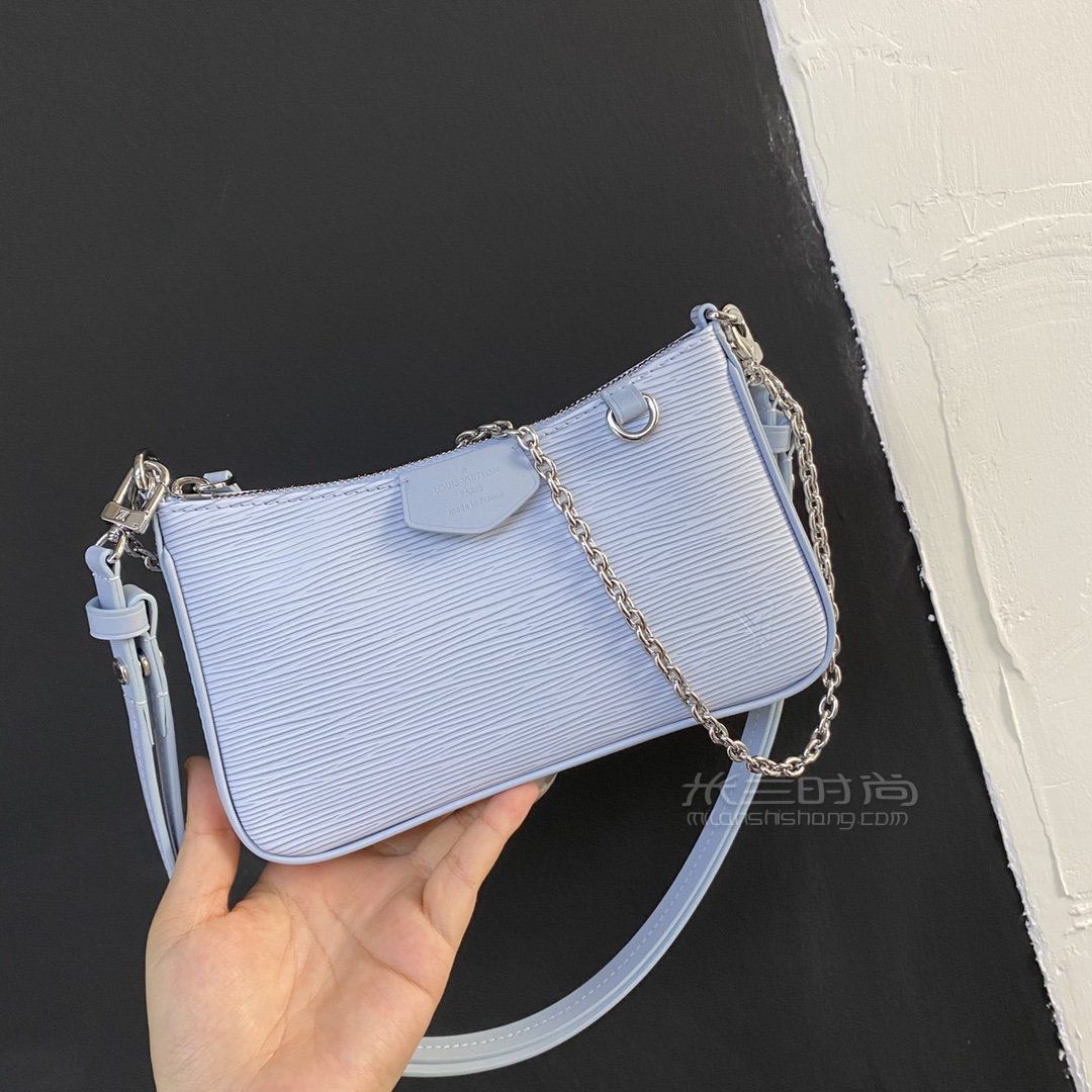 lv腋下包easypouchonstrap腋下包m80480水波纹链条包