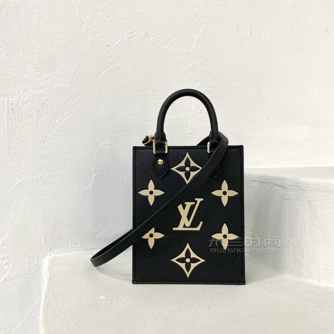 lv琴谱包petitsacplat琴谱包minitote黑白牛皮压花m57937