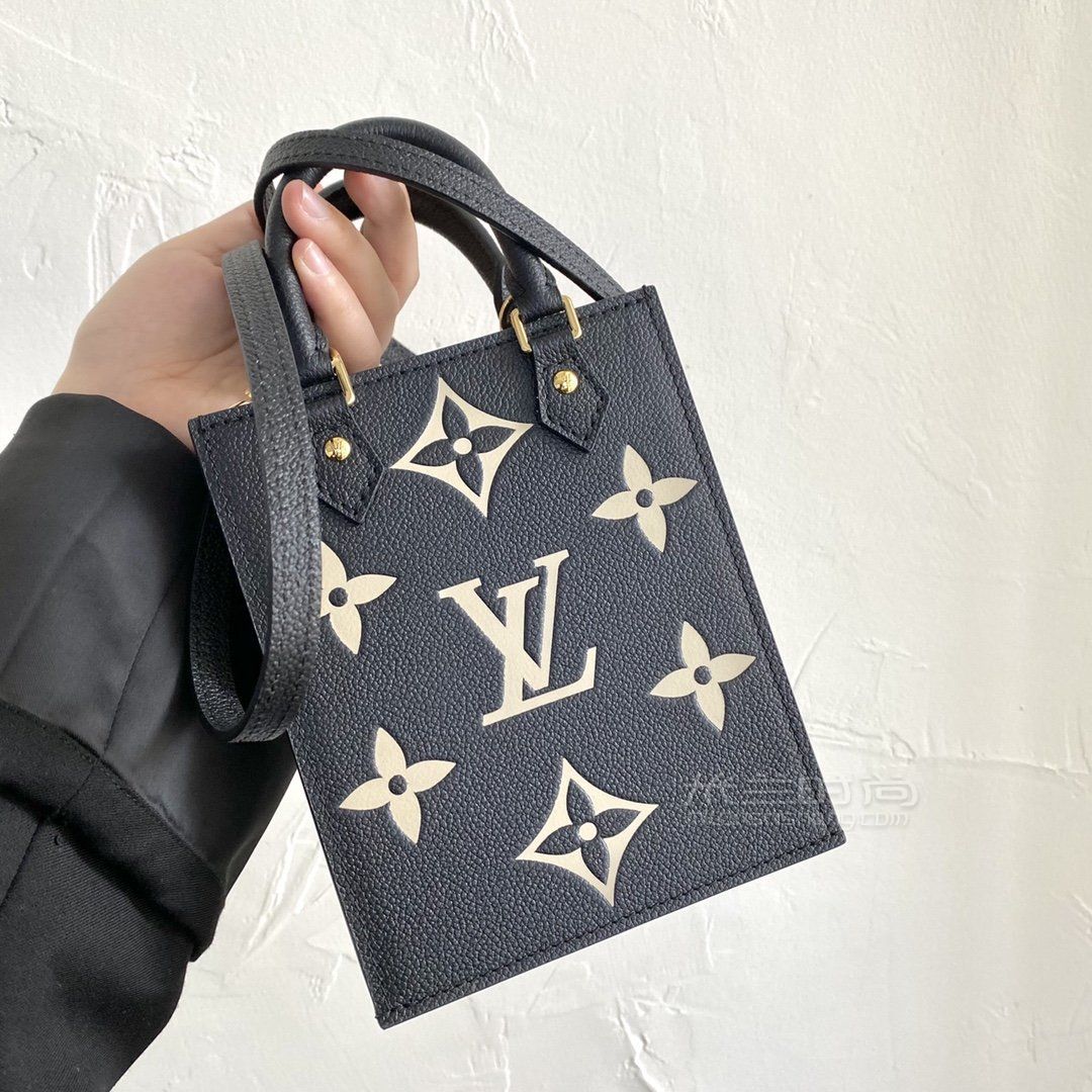 lv琴谱包petitsacplat琴谱包minitote黑白牛皮压花m57937