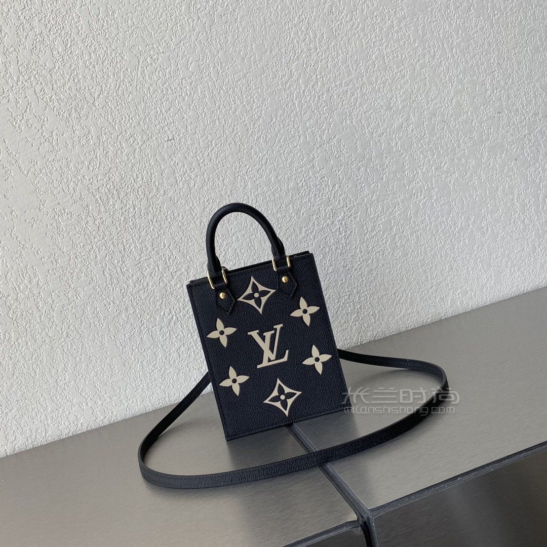 lv琴谱包petitsacplat琴谱包minitote黑白牛皮压花m57937