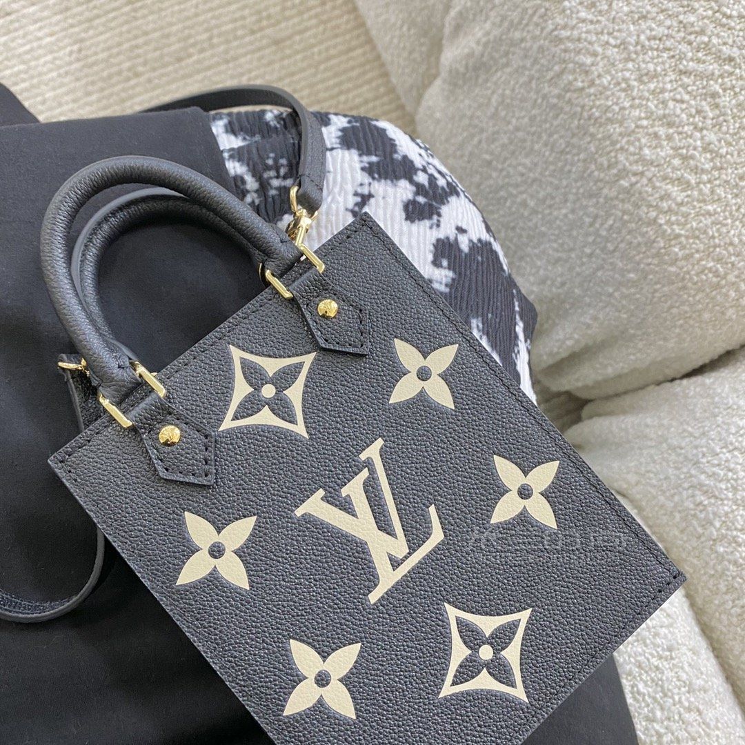 lv琴谱包petitsacplat琴谱包minitote黑白牛皮压花m57937