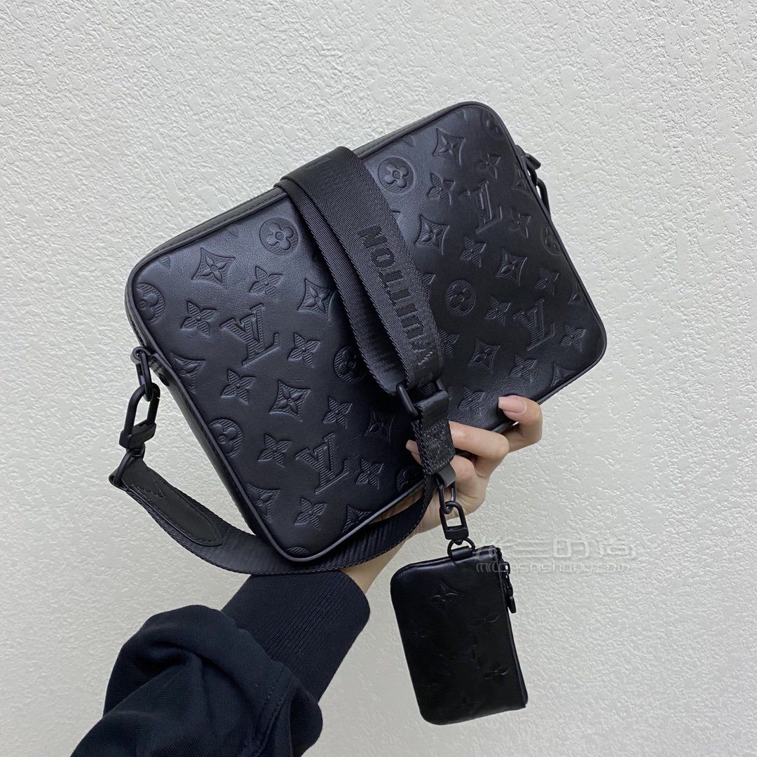 【lv邮差包】男士二合一邮差包 2021新款duo邮差包 牛皮压花m69827_3